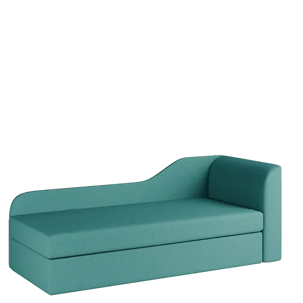 MICHELLE válenda celočalouněná, provedení pravé, látka BO 57 tyrkys